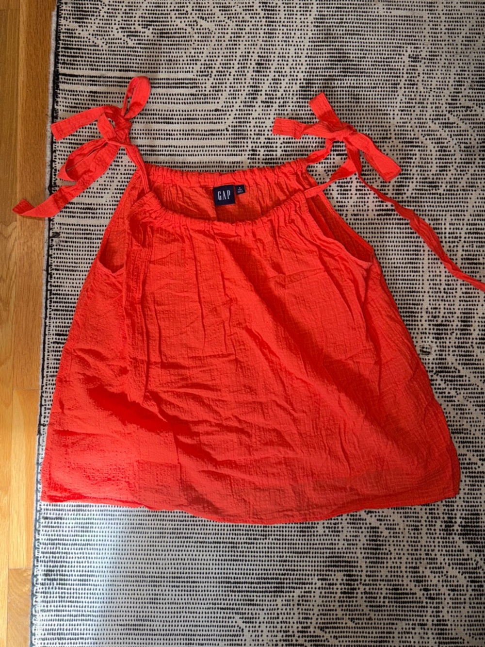 GAP Blood Orange Tie-Shoulder Tank